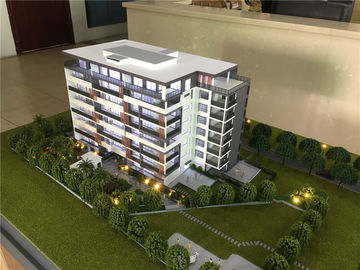 Modello di plastica acrilico dell'edificio residenziale per l'esposizione 1. 2 * 1M di Real Estate